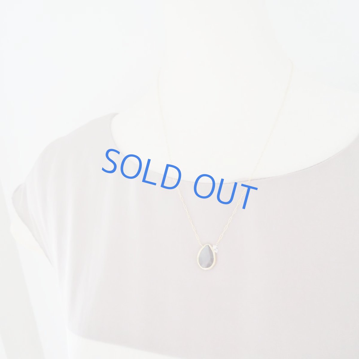 画像7: 【訳あり・残り1】ココアカラー ブラウンムーンストーン フレーム 14kgfチェーンネックレス 約50cm (7)