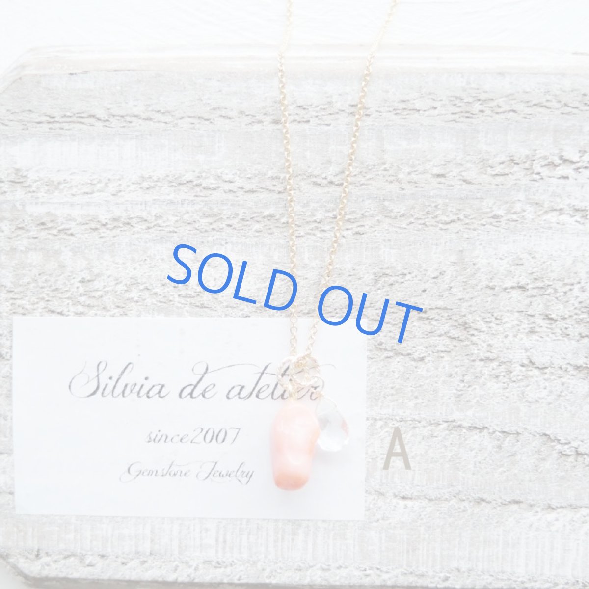 画像2: 残り1・SELECT　ハワイ沖産　天然ピンクコーラル　大粒　アクアマリン付き　14kgf40cmネックレス (2)