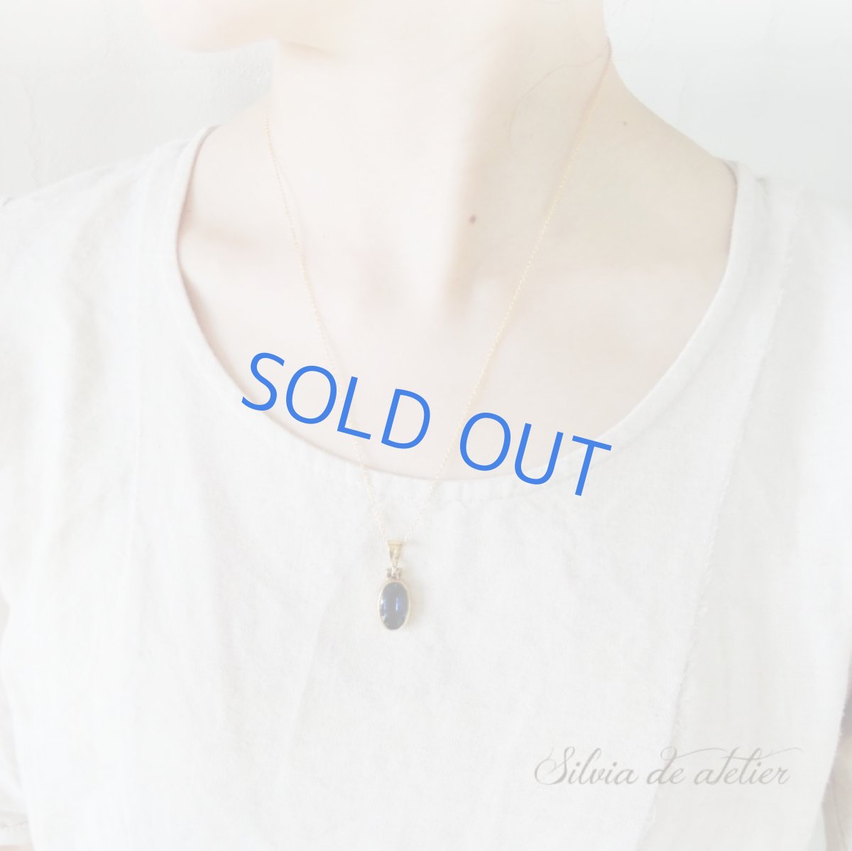 画像8: 【限定1・C】宝石質 大粒 チベット産カイヤナイト オーバル型 14kgf50cmネックレス (8)