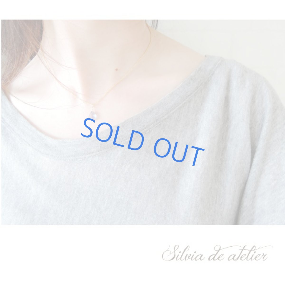 画像7: 残り1 紫陽花ブルー ミスティックブルークォーツ 40cm14kgfネックレス (7)