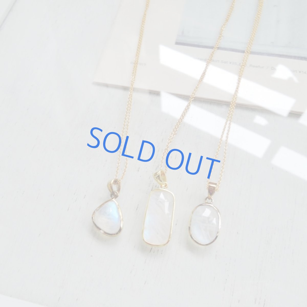 画像7: 【限定1・シカク】AAA+ レインボームーンストーン フレーム 14kgf40cmネックレス (7)