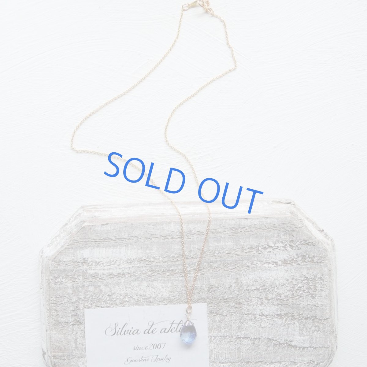 画像4: 残り1 紫陽花ブルー ミスティックブルークォーツ 40cm14kgfネックレス (4)