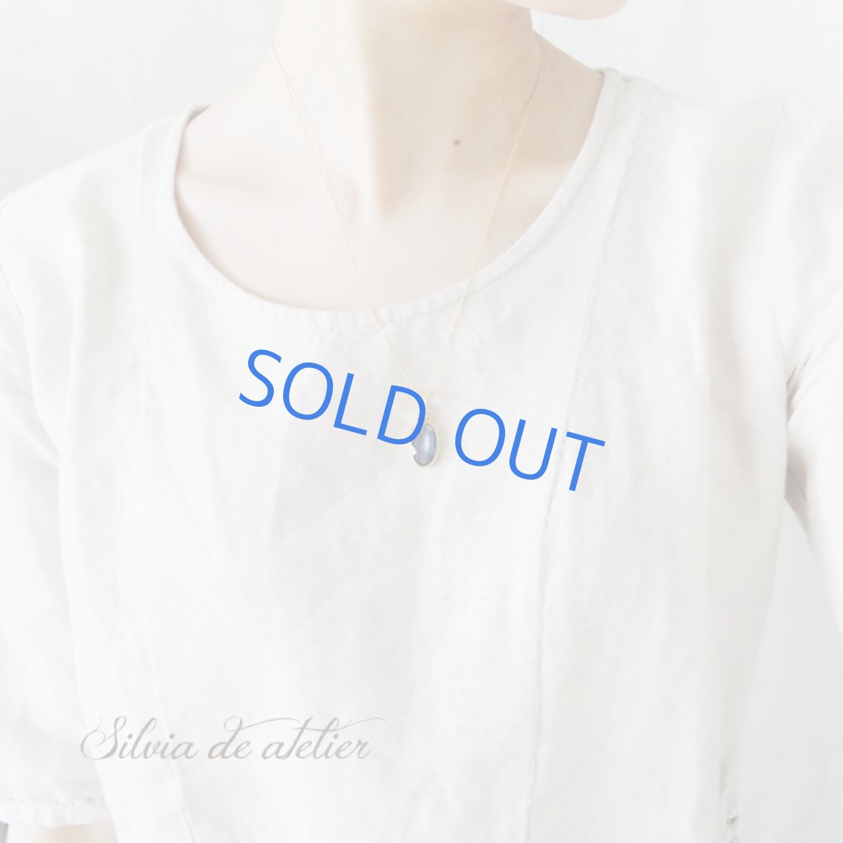 画像6: 【残り1・A】宝石質 大粒 チベット産カイヤナイト オーバル型 14kgf50cmネックレス (6)