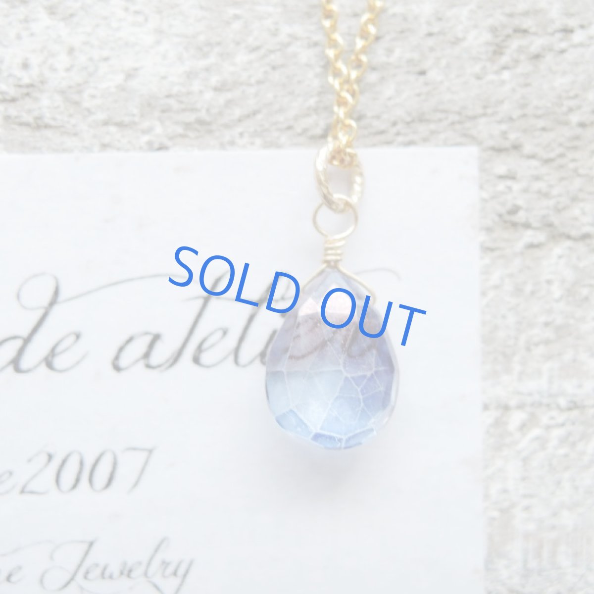 画像2: 残り1 紫陽花ブルー ミスティックブルークォーツ 40cm14kgfネックレス (2)