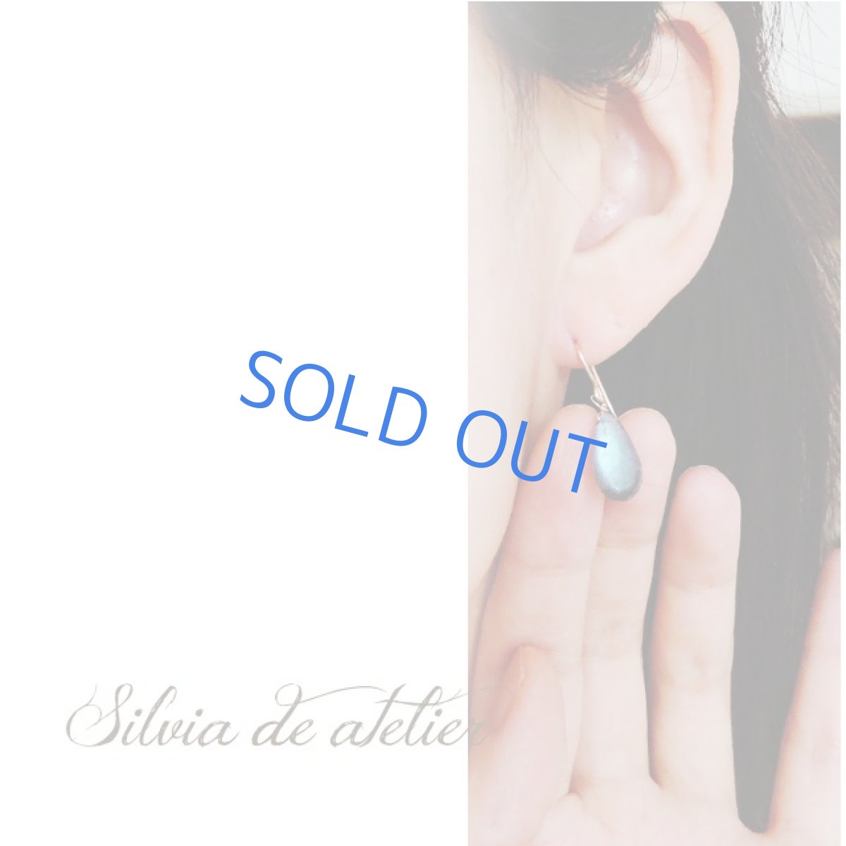 画像4: 限定２・SELECT　ブルーラブラドライト　ペアシェイプ　14kgfピアス (4)