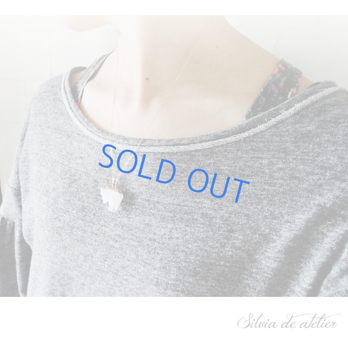 画像5: 【1点もの・B】横型 クリスタルクラスター ネックレス14kgf 50cm (5)