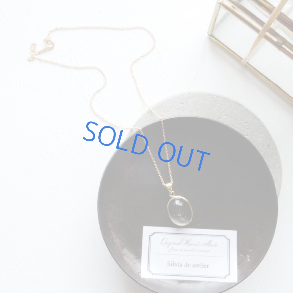 画像2: 【1点もの・A】レアストーン♪　水入り水晶　ネックレス14kgf　40cm (2)