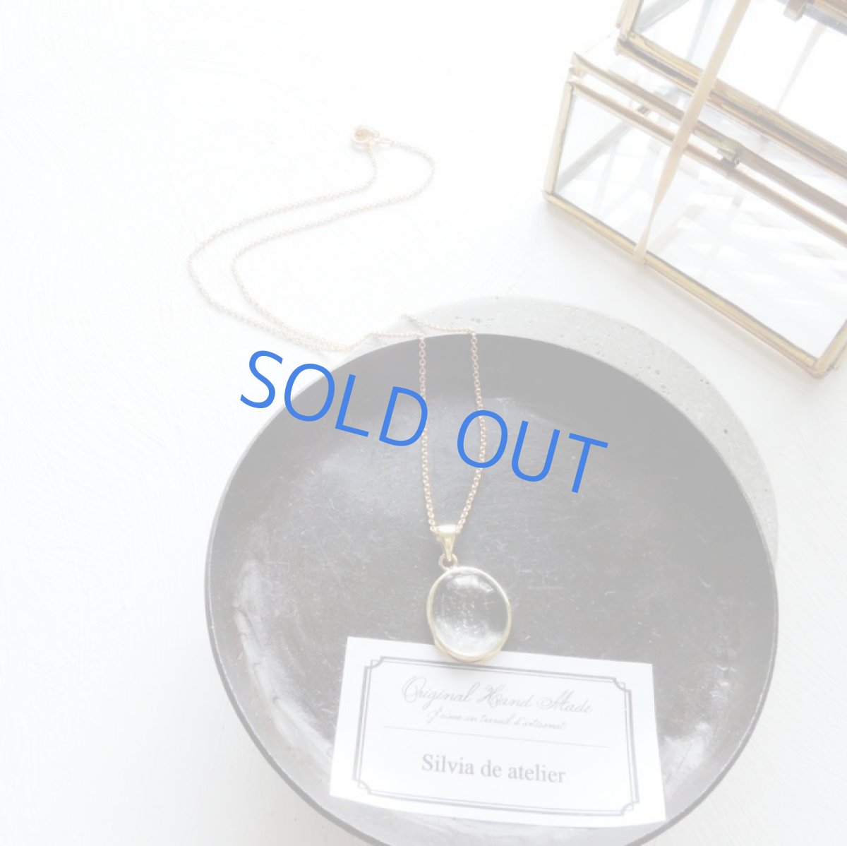 画像4: 【1点もの・B】レアストーン♪　水入り水晶　ネックレス14kgf　40cm (4)