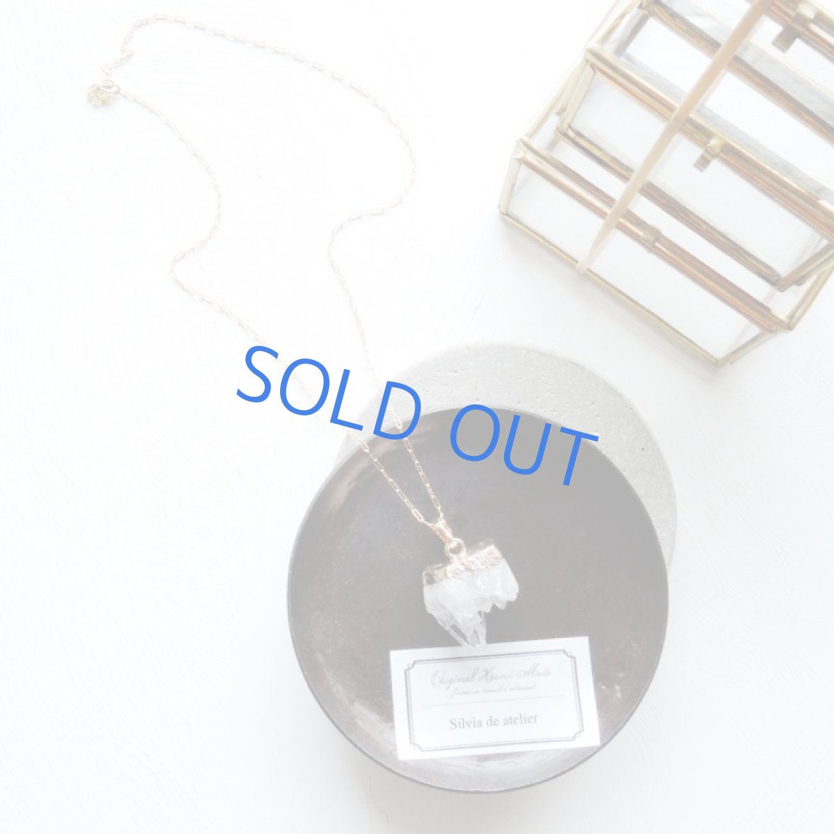 画像3: 【1点もの・B】横型 クリスタルクラスター ネックレス14kgf 50cm (3)