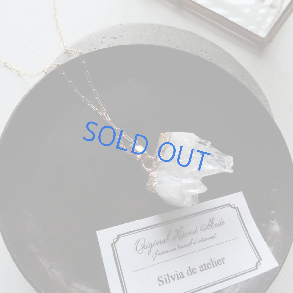 画像4: 【1点もの・B】横型 クリスタルクラスター ネックレス14kgf 50cm (4)