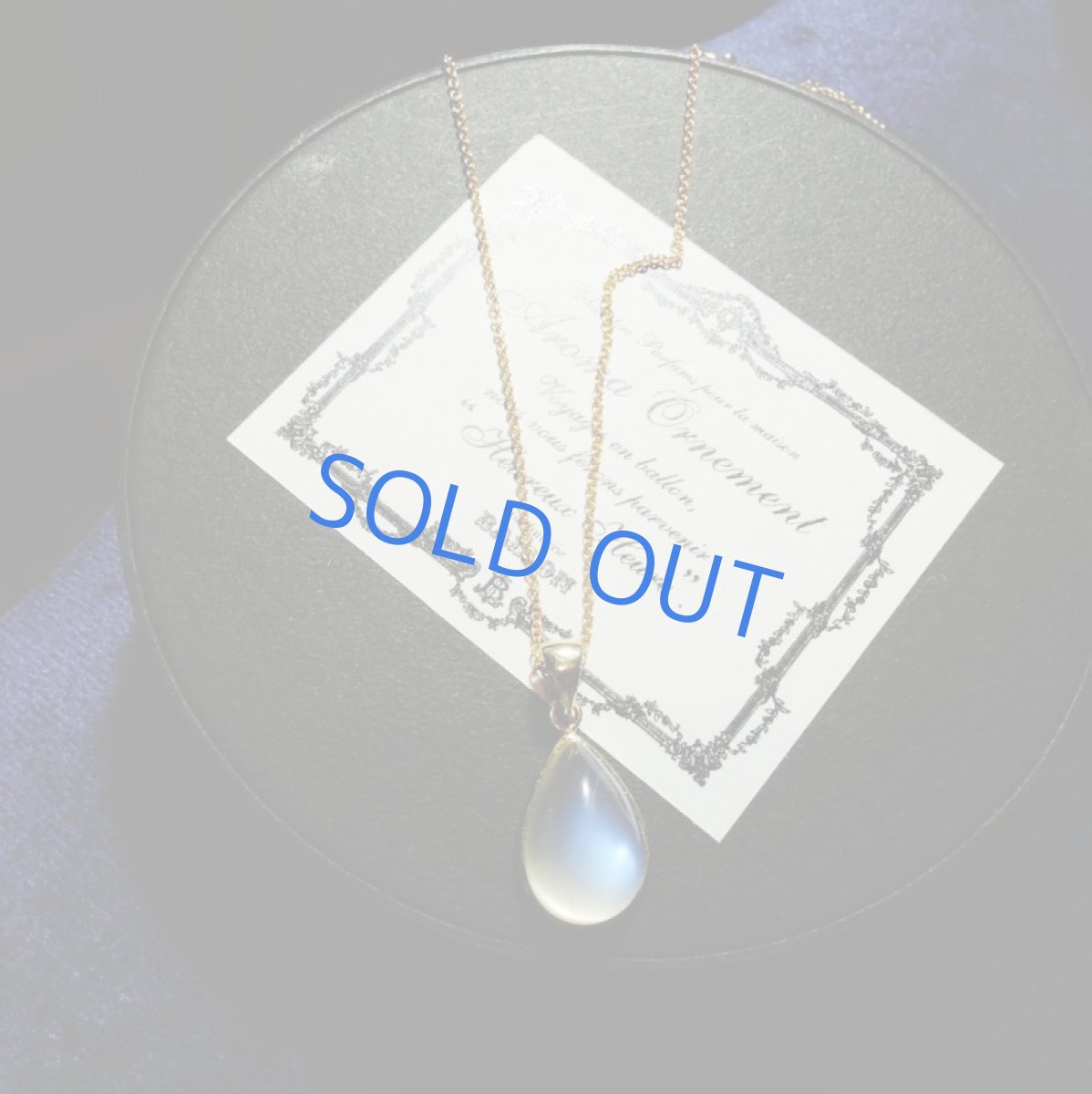 画像6: 【1点もの・B】AAA ロイヤルブルームーンストーン(ペリステライト)細長 カボション 14kgfネックレス40cm (6)