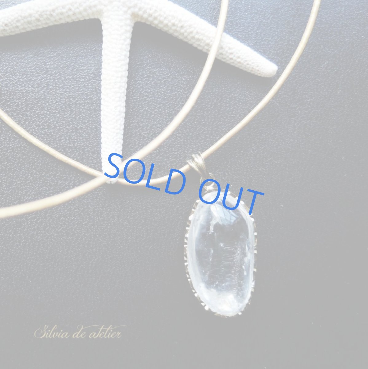 画像6: 【1点もの・D】レアストーン♪ 水入り水晶 レインボー入り 牛革コードネックレス 80cm (6)