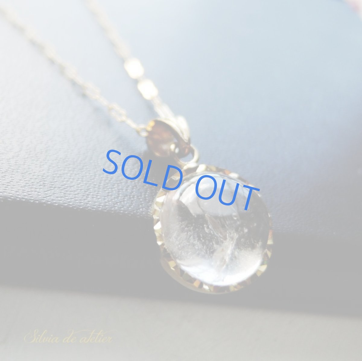 画像2: 【1点もの・B】レアストーン♪　水入り水晶　ネックレス14kgf　50cm (2)