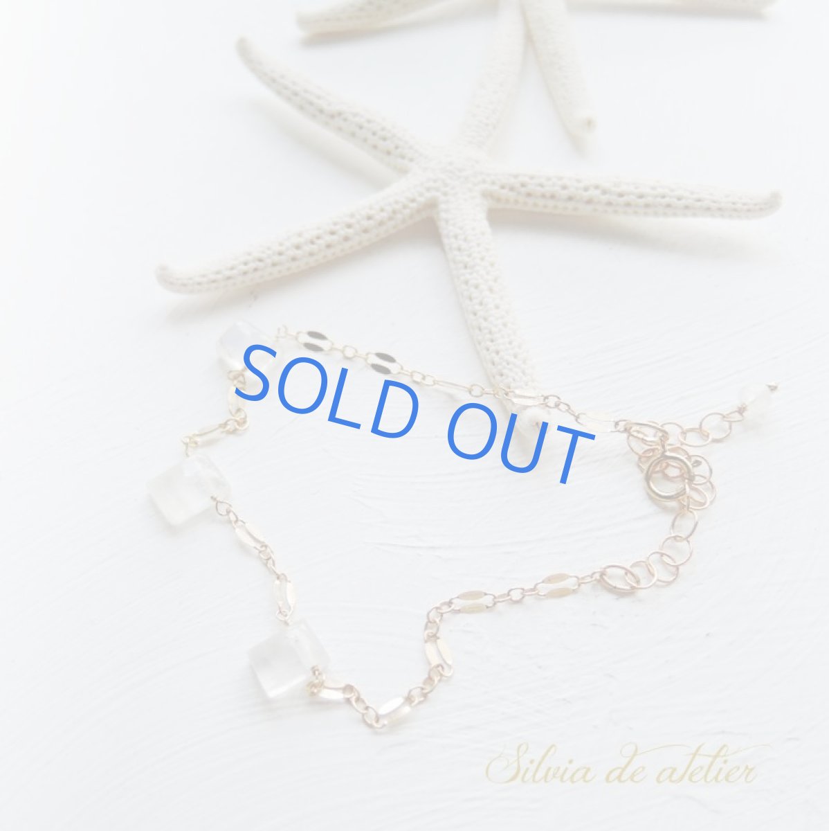 画像2: 【限定１】レインボームーンストーン　3粒　14kgfチェーンブレスレット　約21センチ (2)