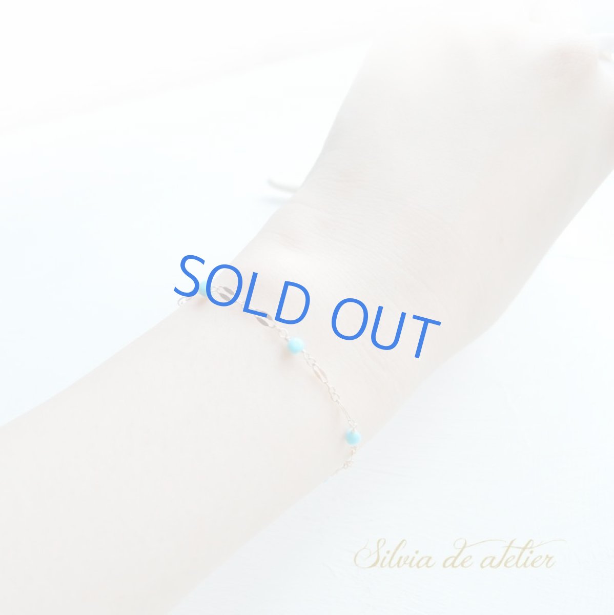 画像4: 【限定１】スリーピングビューティーターコイズ　14kgfチェーンブレスレット　約19.5センチ (4)