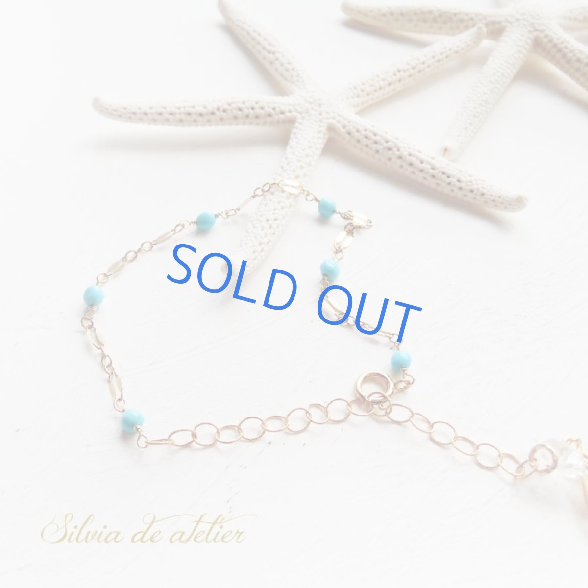 画像3: 【限定１】スリーピングビューティーターコイズ　14kgfチェーンブレスレット　約19.5センチ (3)