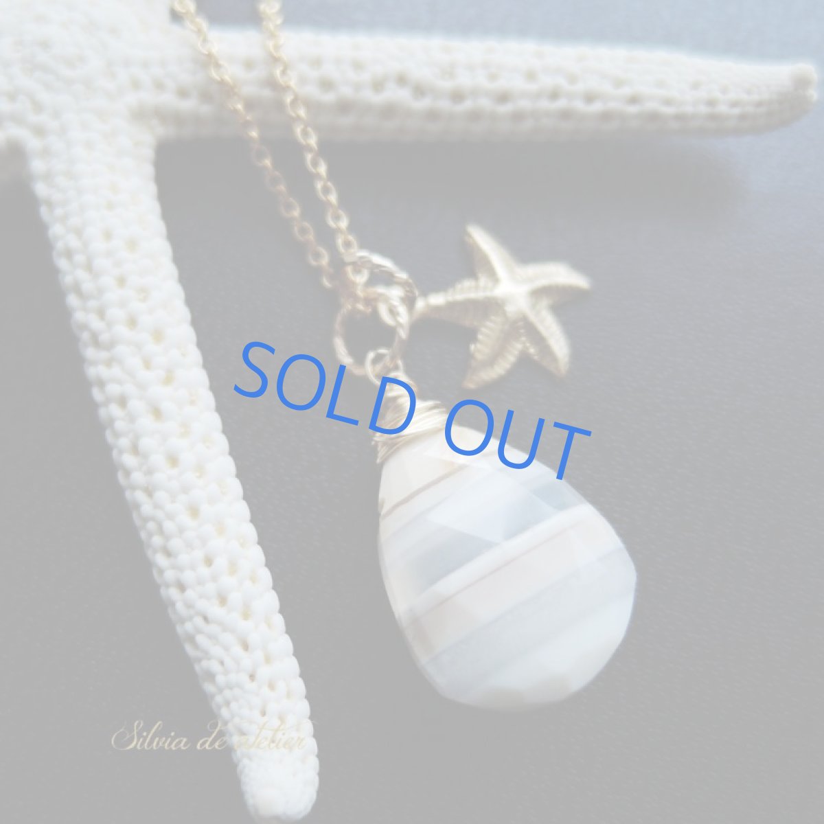 画像3: レアストーン♪ ペルー産 ホワイトストライプオパール 14kgfネックレス約40cm (3)