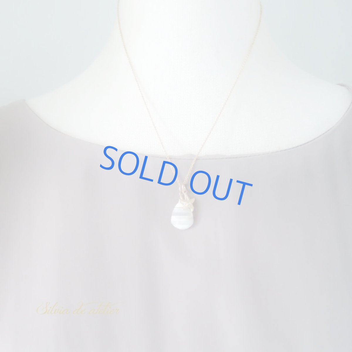 画像6: レアストーン♪ ペルー産 ホワイトストライプオパール 14kgfネックレス約40cm (6)