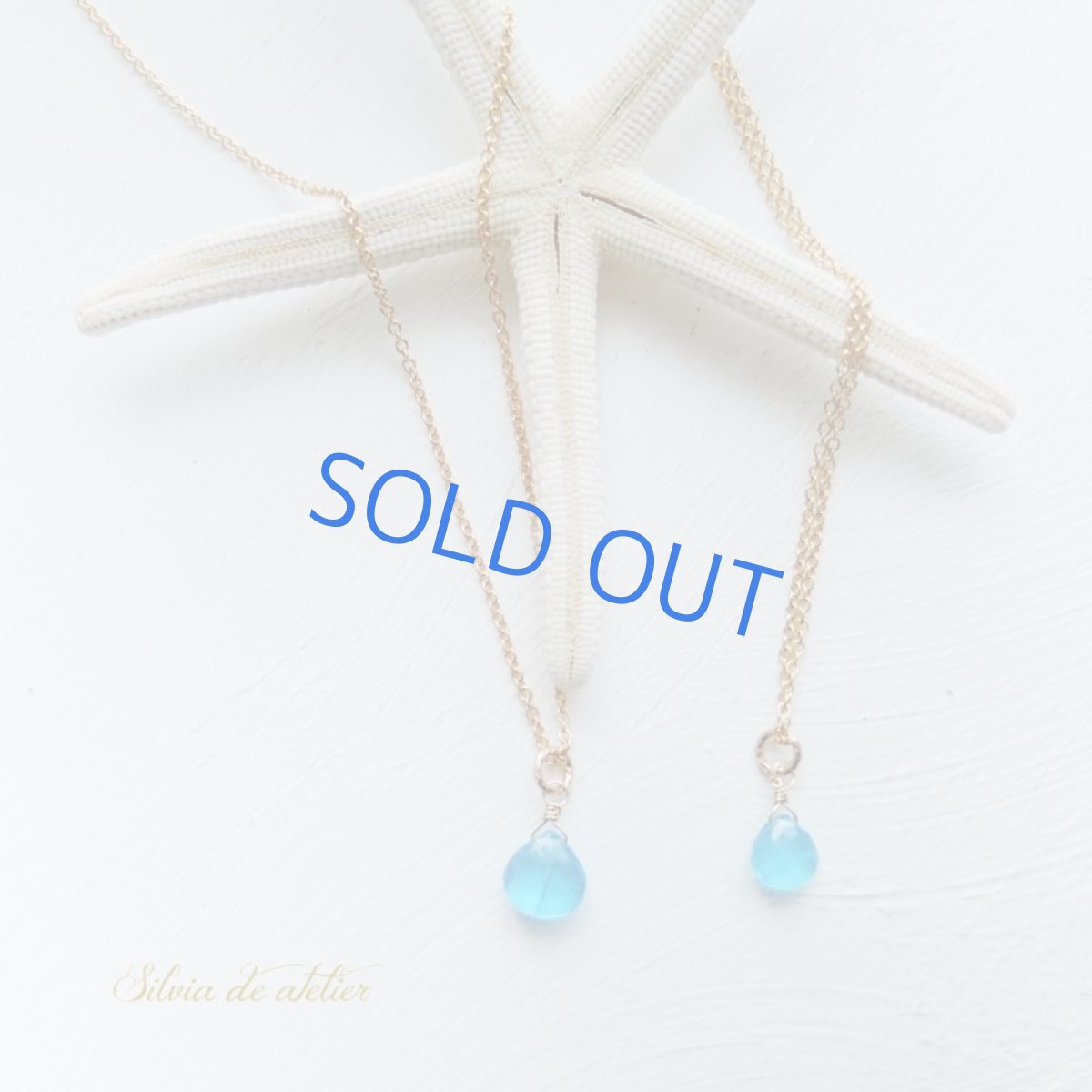 画像4: 【残りXSサイズのみ】AAA　ネオンブルーアパタイト　マロンドロップ　14kgfネックレス約40cm (4)