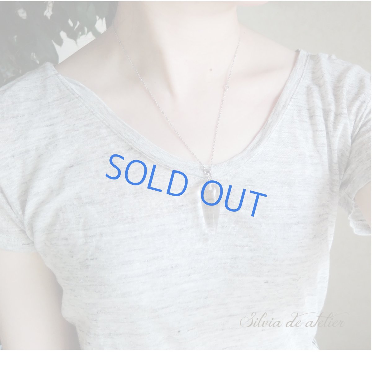 画像6: 【1点もの】レア!ガネーシュヒマラヤ産 ヒマラヤクリスタル 大粒 ロジウムネックレス (6)