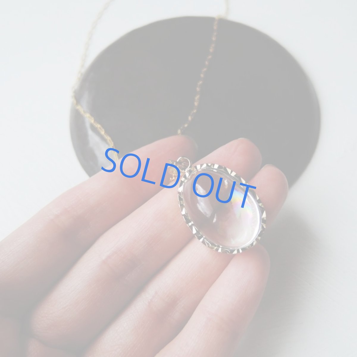 画像2: 【1点もの・Cオーバル】レア!アイリスクォーツ(レインボークォーツ) 約50cm14kgfネックレス (2)