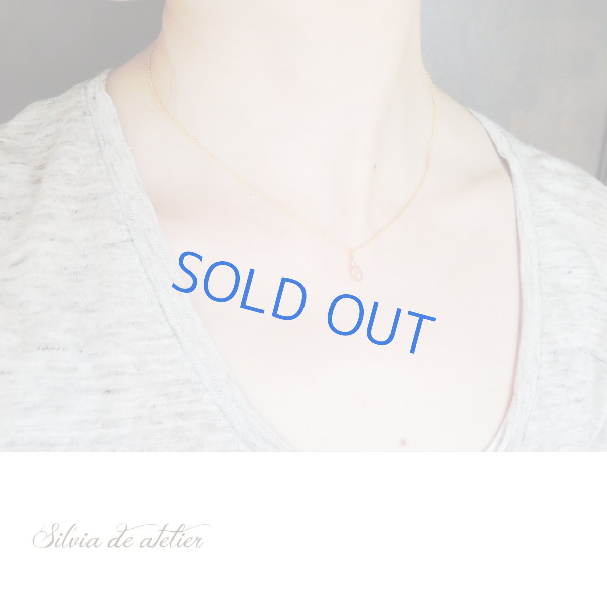 画像8: 【1点もの】レア!北海道産 宝石質インカローズ 18Kフレーム 14kgfネックレス (8)