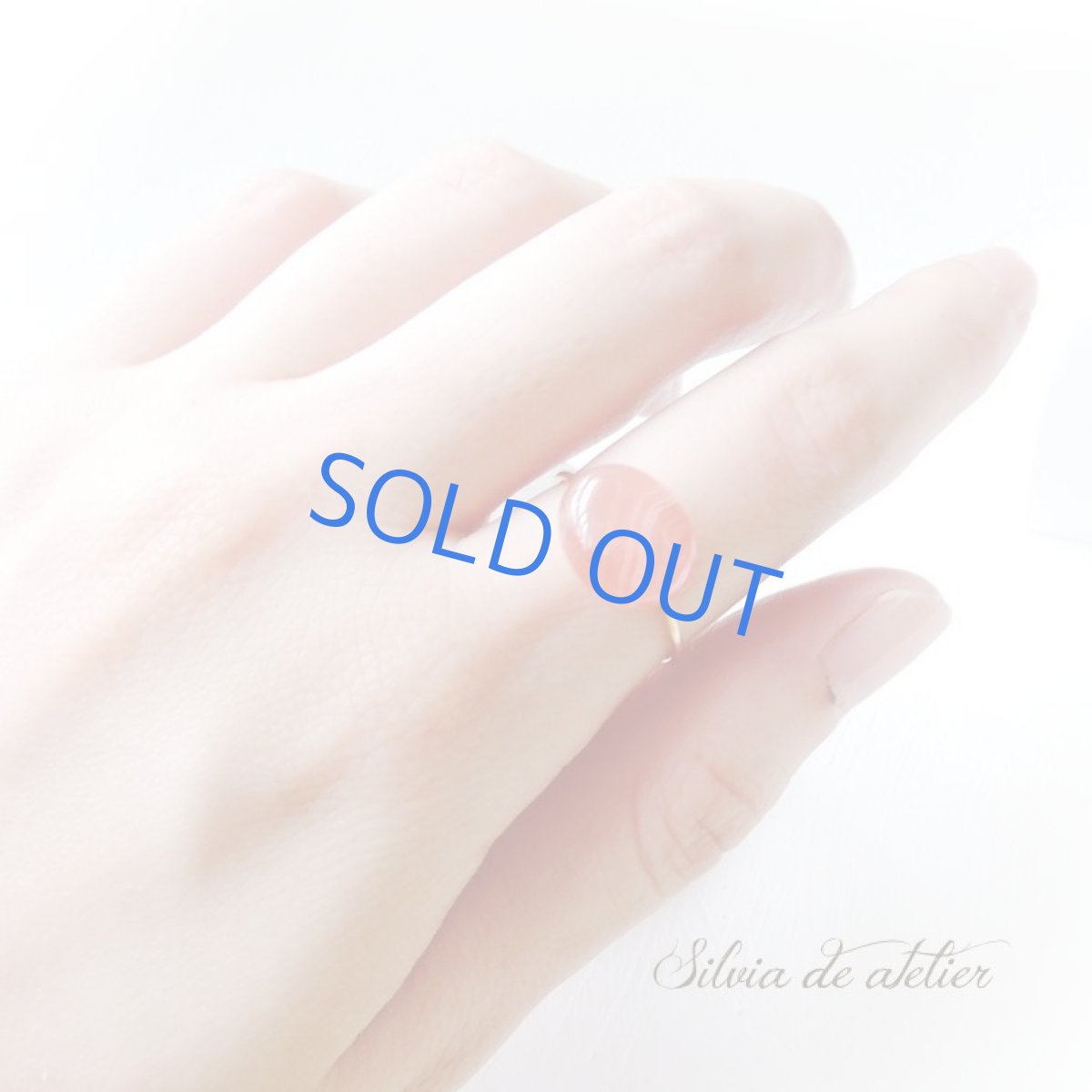 画像7: ＜在庫僅少・縞なし＞14KGF　リング　アルゼンチン産インカローズ　オーバル (7)