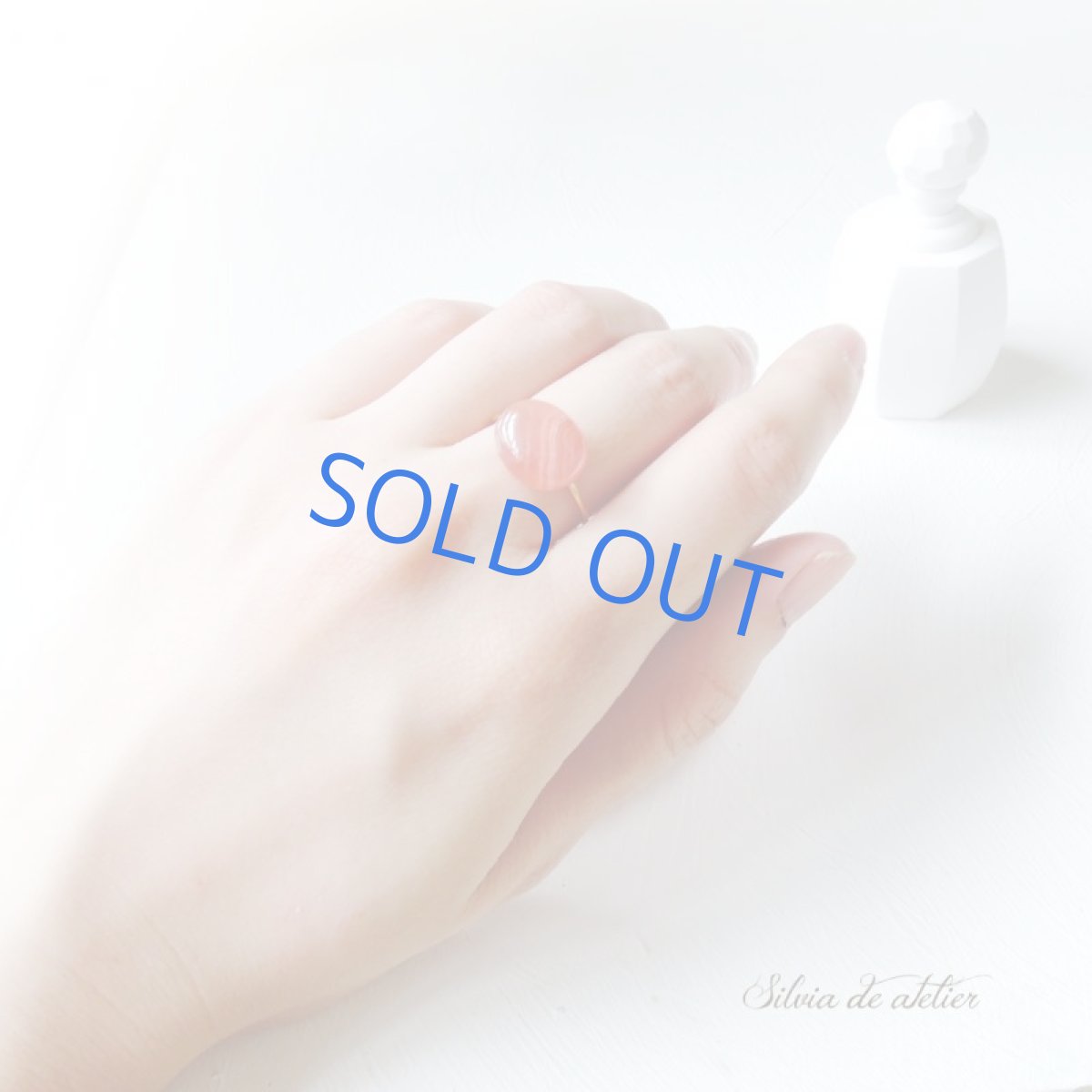 画像6: ＜在庫僅少・縞なし＞14KGF　リング　アルゼンチン産インカローズ　オーバル (6)