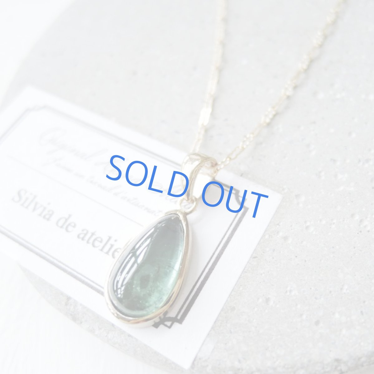 画像4: 【1点もの・A】希少!ブラジル産 ブルーグリーントルマリン ほっそり滴型 約50cm14kgfネックレス (4)