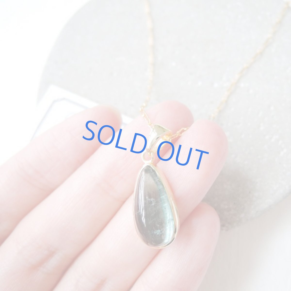 画像3: 【1点もの・C】希少!ブラジル産 ブルーグリーントルマリン ほっそり滴型 約50cm14kgfネックレス (3)