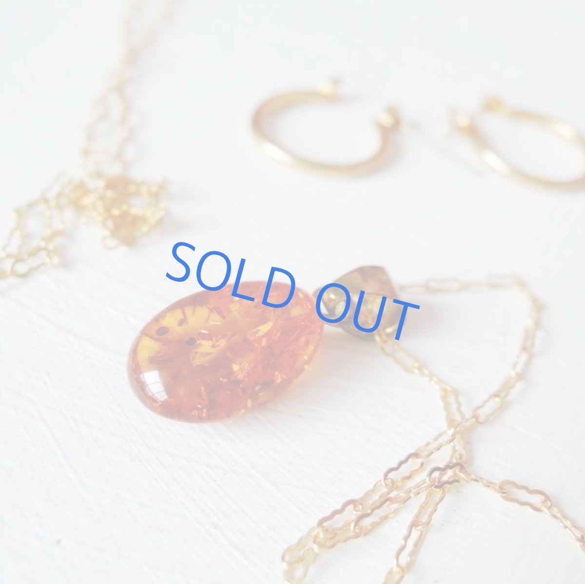 画像5: 【残り1】AAAA バルティックアンバー(琥珀) タンブル デザインチェーン14kgf約50cmネックレス (5)