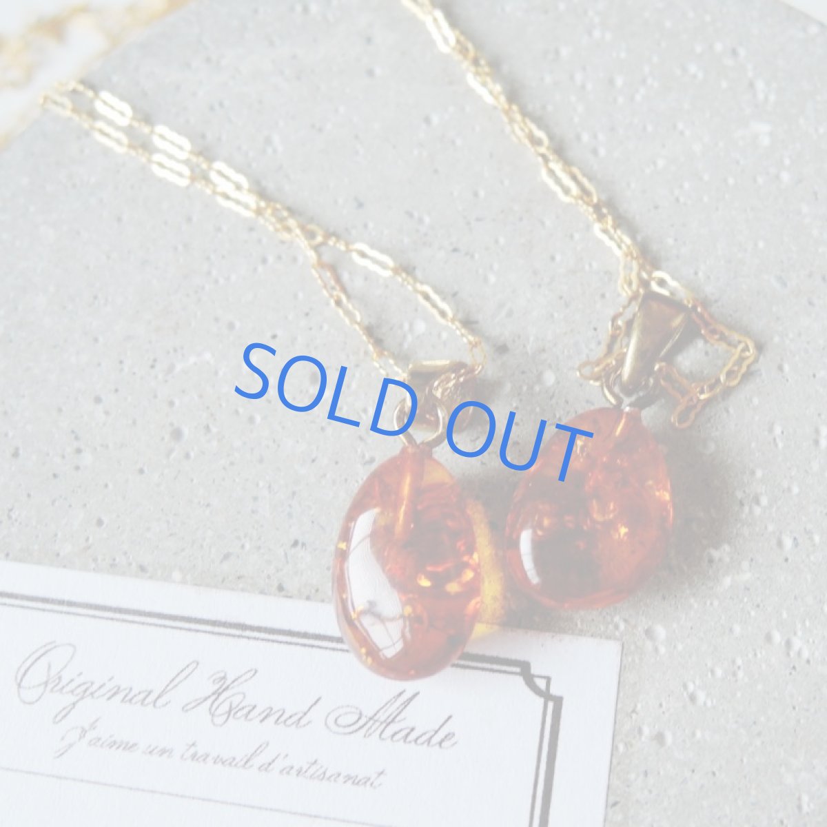 画像3: 【残り1】AAAA バルティックアンバー(琥珀) タンブル デザインチェーン14kgf約50cmネックレス (3)