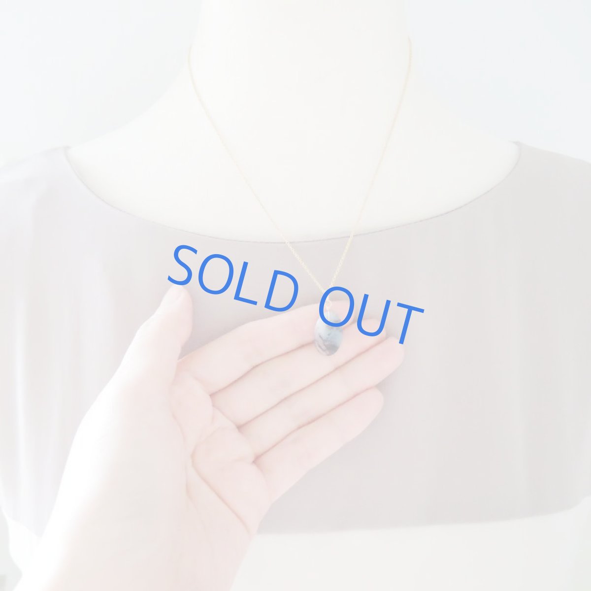 画像6: 【1点もの・Hオーバルモノトーン】デンドリティックアゲート 14kgf約40cmネックレス (6)