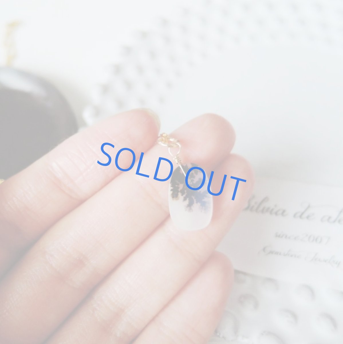 画像3: 【1点もの・Dオーバルモノトーン】デンドリティックアゲート 14kgf約40cmネックレス (3)