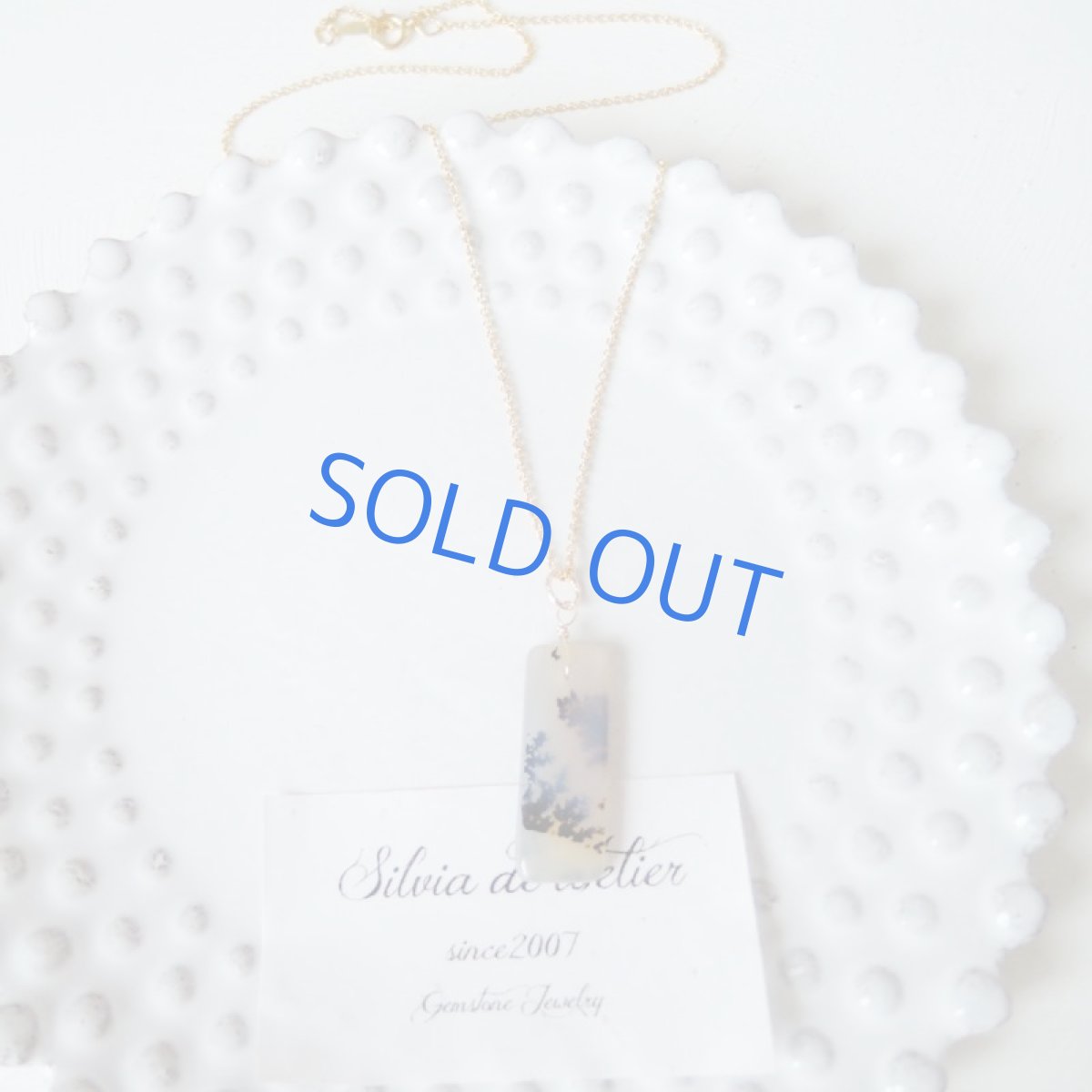 画像5: 【1点もの・Iレクタングルモノトーン】デンドリティックアゲート 14kgf約40cmネックレス (5)