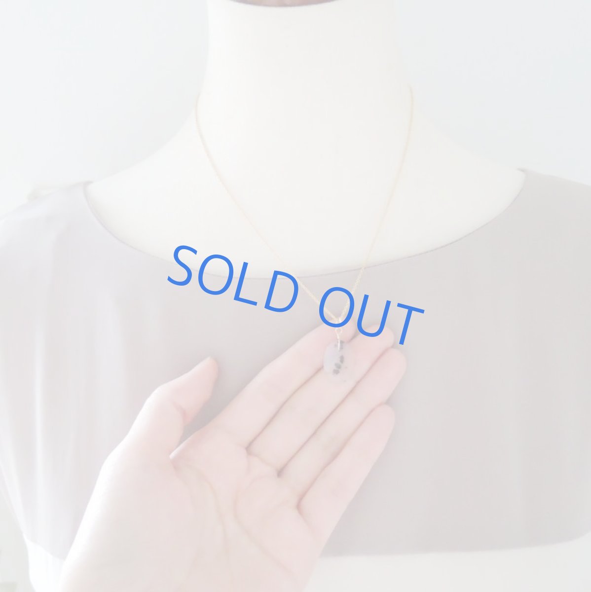 画像7: 【1点もの・Fオーバルモノトーン】デンドリティックアゲート 14kgf約40cmネックレス (7)