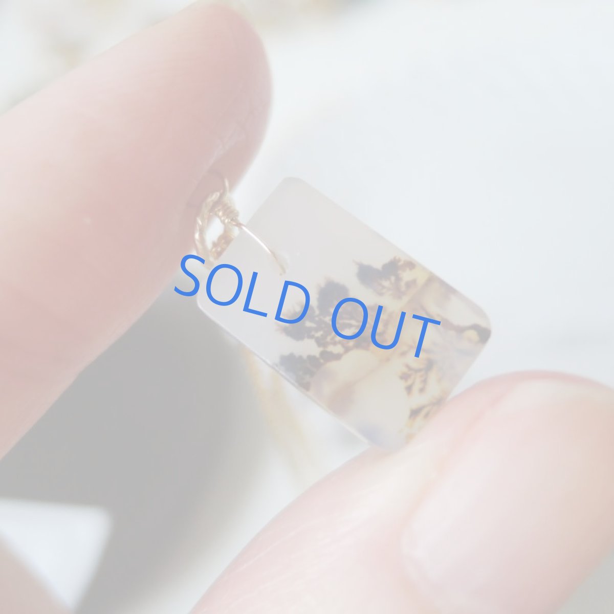 画像7: 【1点もの・Gレクタングルモノトーン】デンドリティックアゲート　14kgf約40cmネックレス (7)