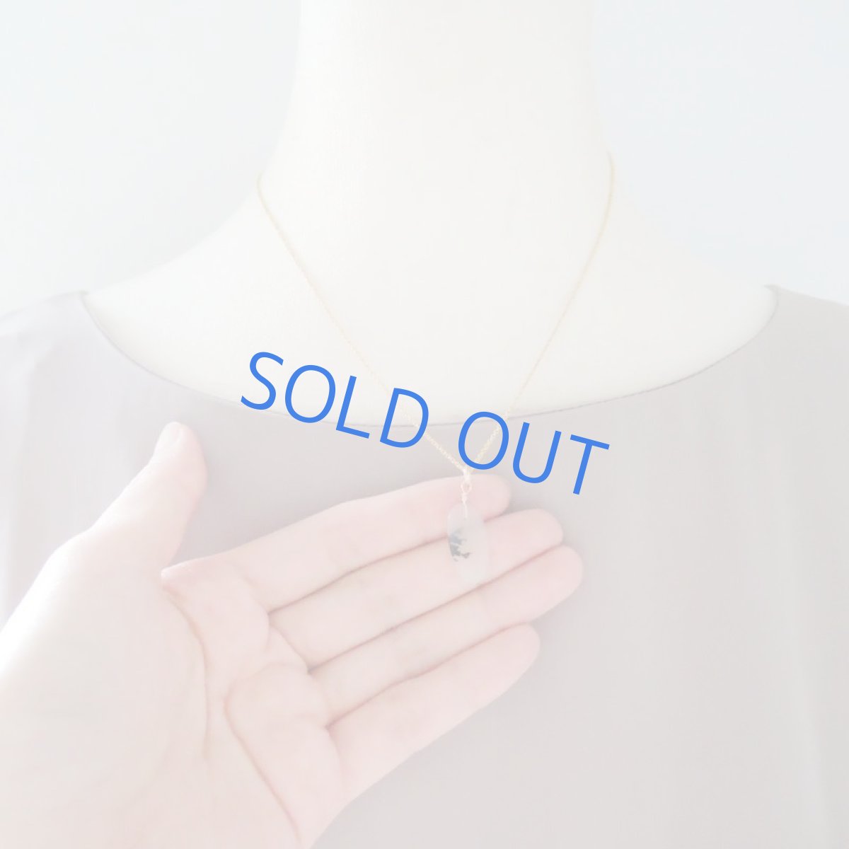 画像6: 【1点もの・Cオーバルモノトーン】デンドリティックアゲート 14kgf約40cmネックレス (6)