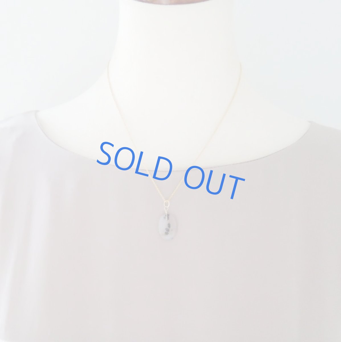 画像9: 【1点もの・Fオーバルモノトーン】デンドリティックアゲート 14kgf約40cmネックレス (9)