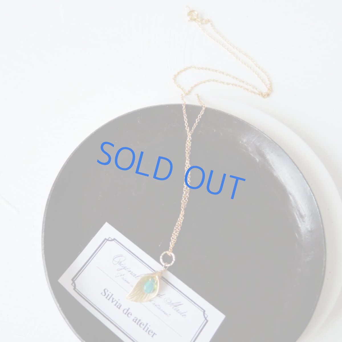 画像3: 【限定２】ブルーエチオピアンオパール　＆真鍮製　カラーペタル　14kgf約40cmネックレス (3)