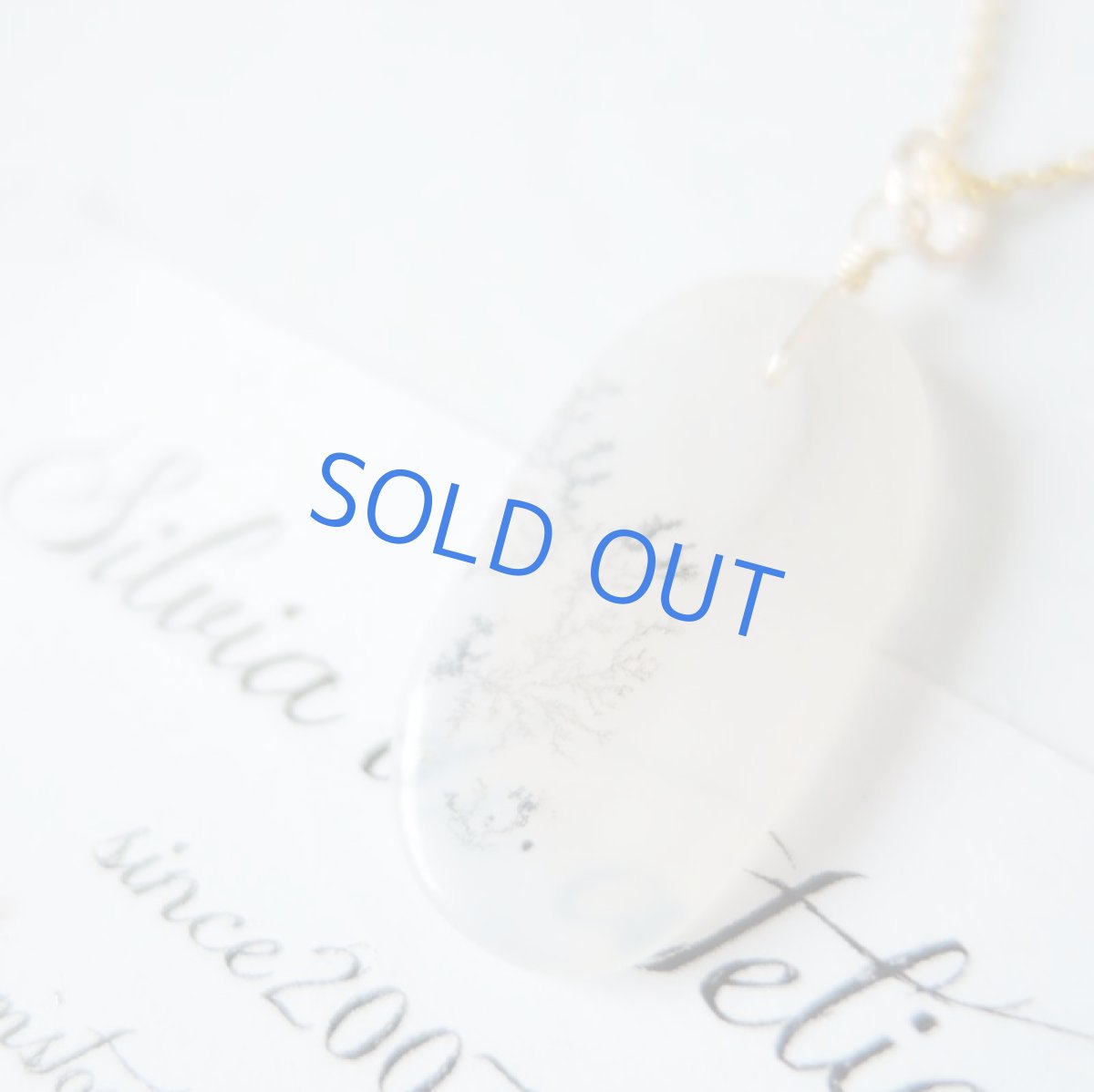 画像2: 【1点もの・Eオーバルモノトーン】デンドリティックアゲート　14kgf約40cmネックレス (2)