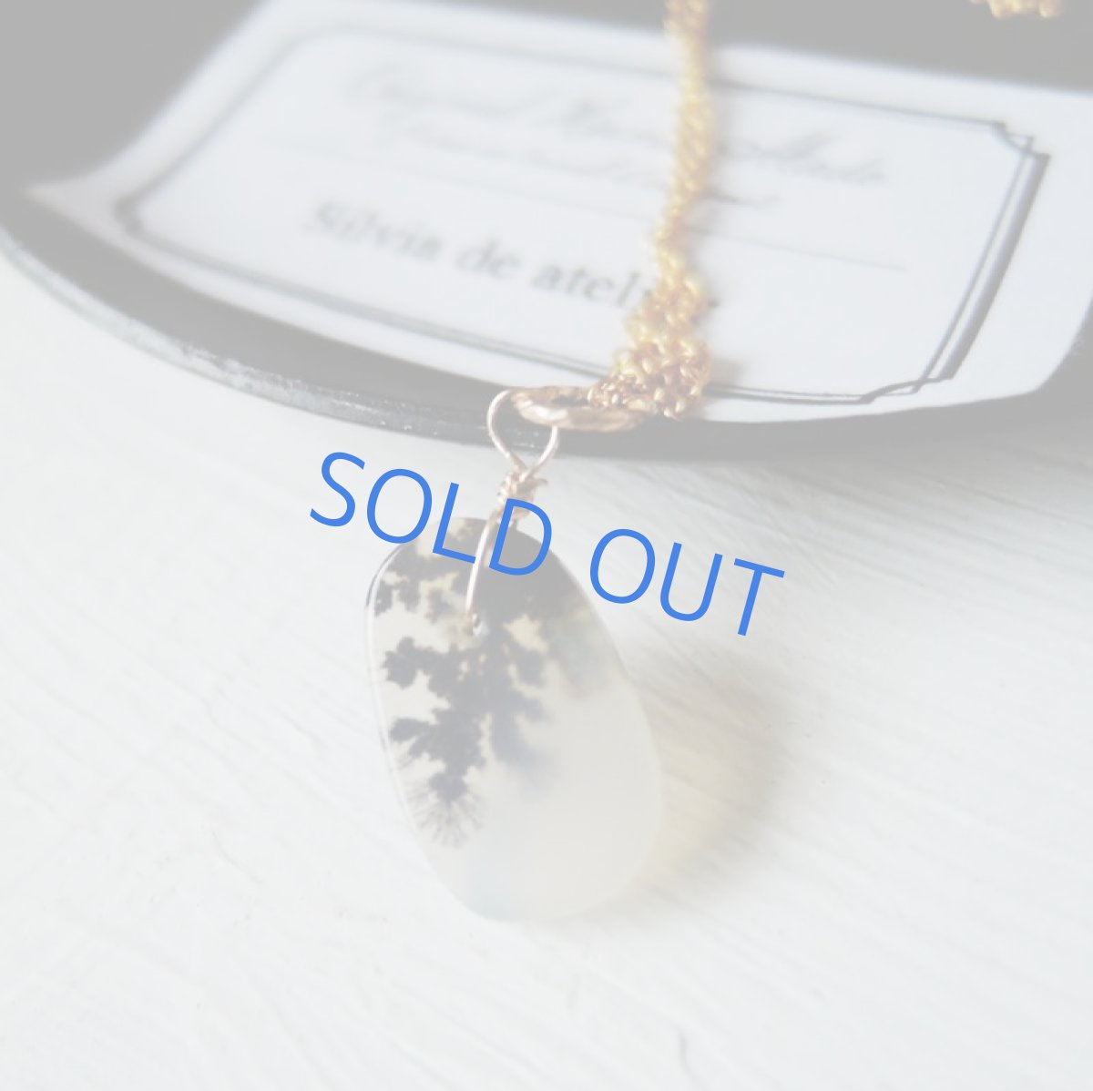 画像4: 【1点もの・Dオーバルモノトーン】デンドリティックアゲート 14kgf約40cmネックレス (4)