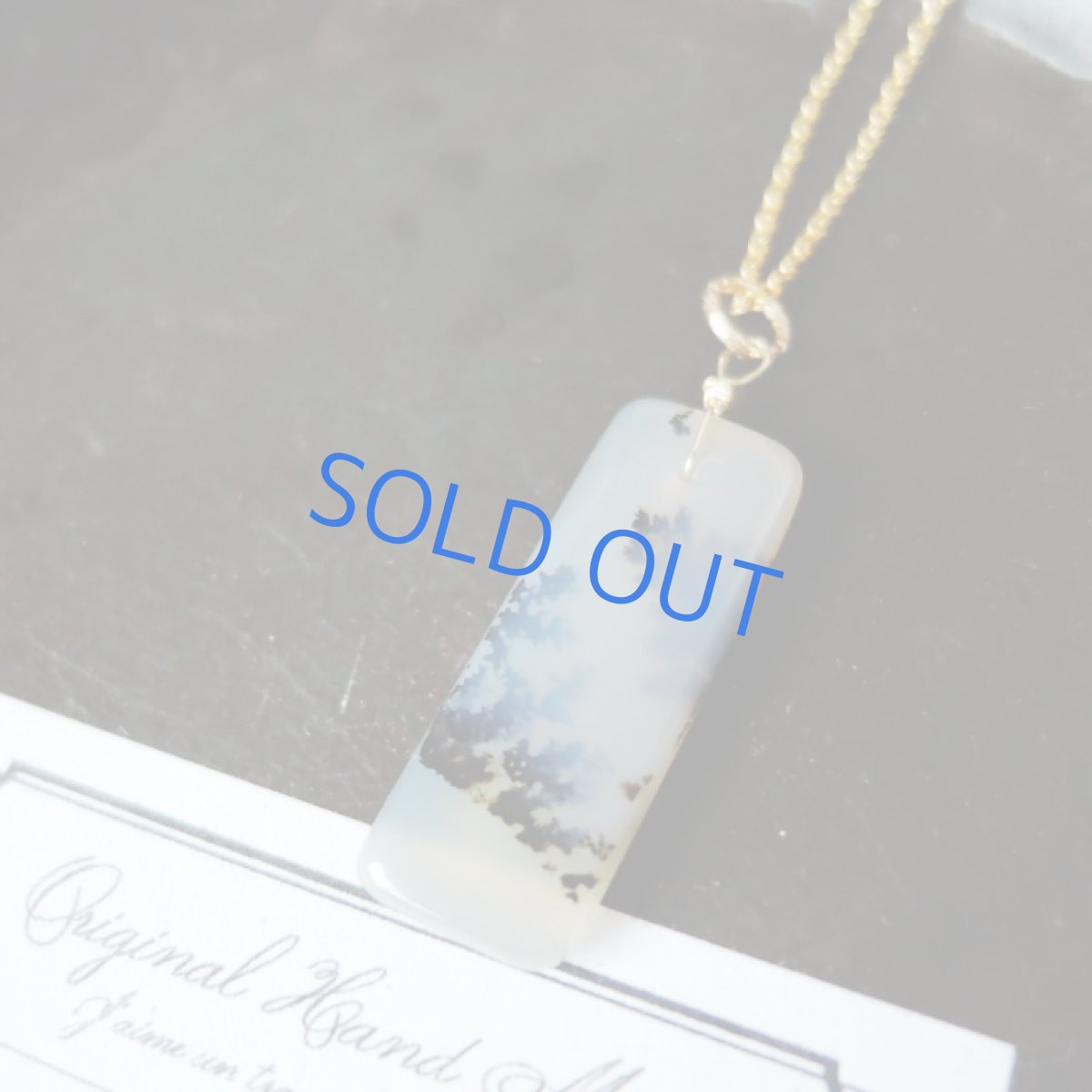 画像4: 【1点もの・Iレクタングルモノトーン】デンドリティックアゲート 14kgf約40cmネックレス (4)