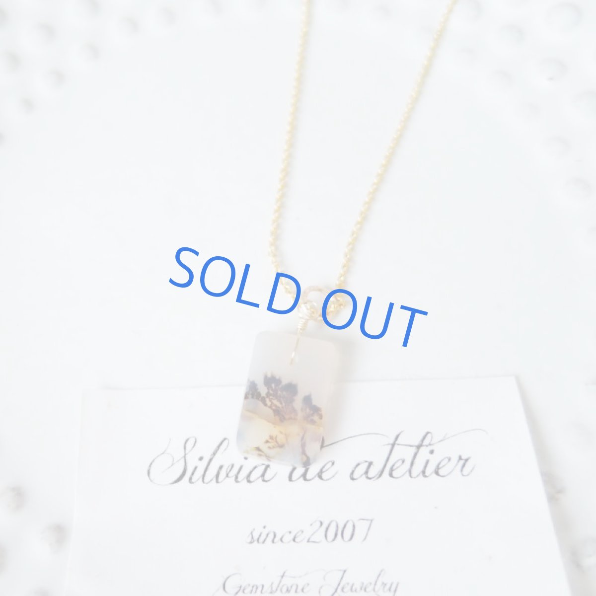 画像5: 【1点もの・Gレクタングルモノトーン】デンドリティックアゲート　14kgf約40cmネックレス (5)