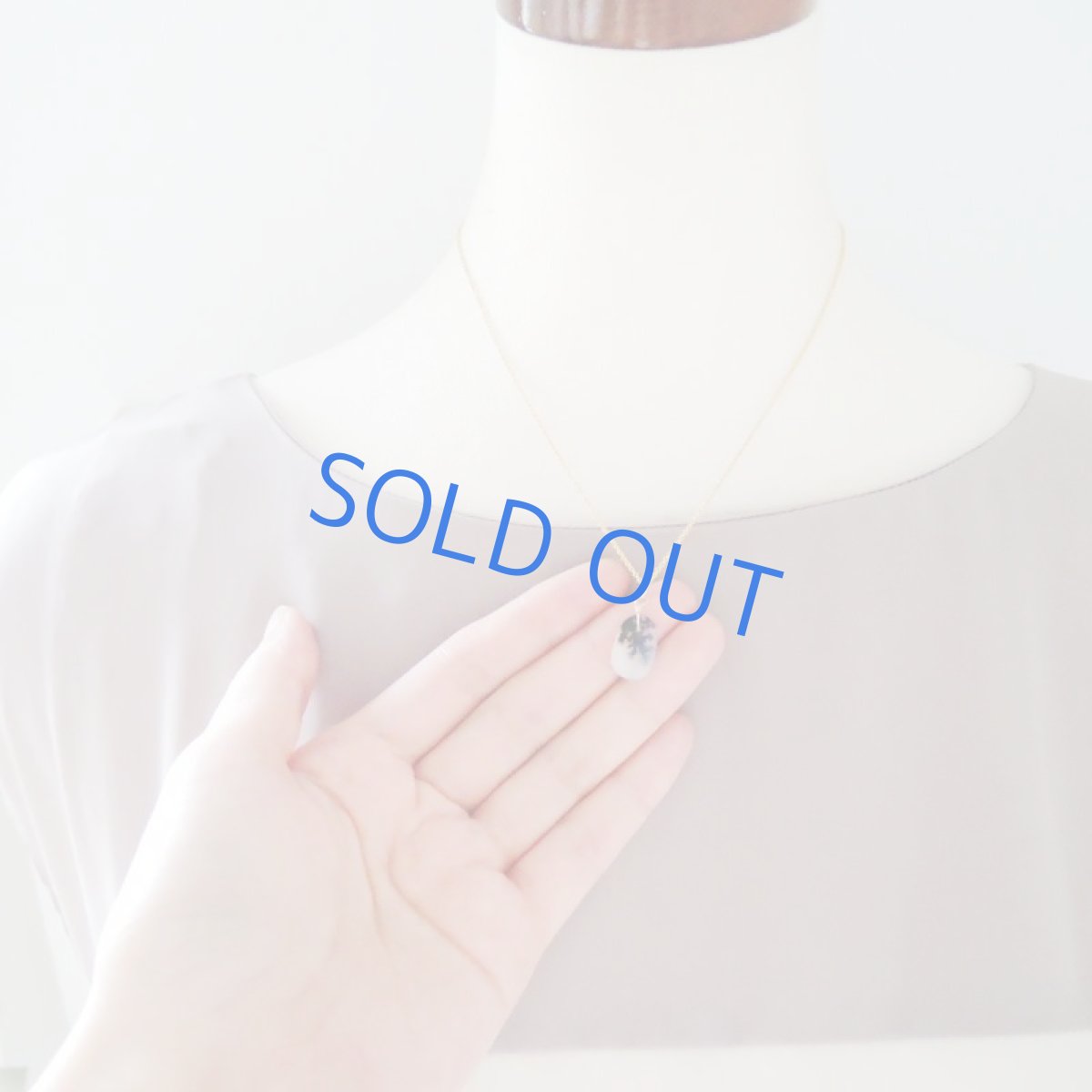 画像6: 【1点もの・Dオーバルモノトーン】デンドリティックアゲート 14kgf約40cmネックレス (6)