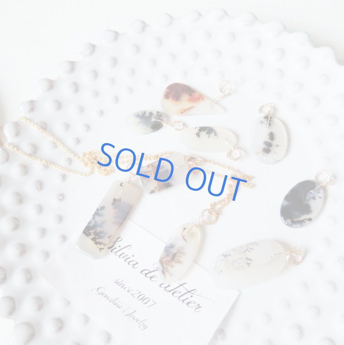 画像8: 【1点もの・Hオーバルモノトーン】デンドリティックアゲート 14kgf約40cmネックレス (8)