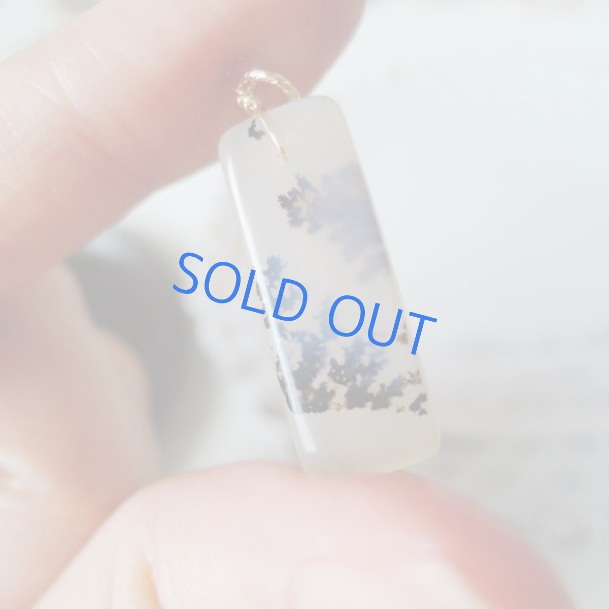 画像3: 【1点もの・Iレクタングルモノトーン】デンドリティックアゲート 14kgf約40cmネックレス (3)