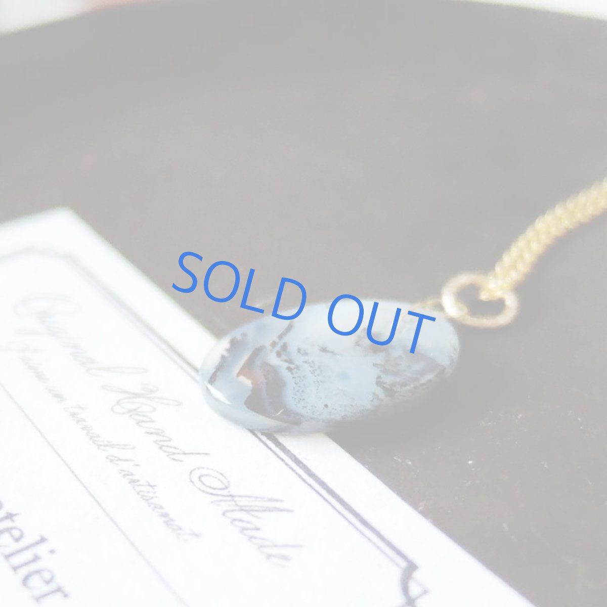 画像5: 【1点もの・Hオーバルモノトーン】デンドリティックアゲート 14kgf約40cmネックレス (5)