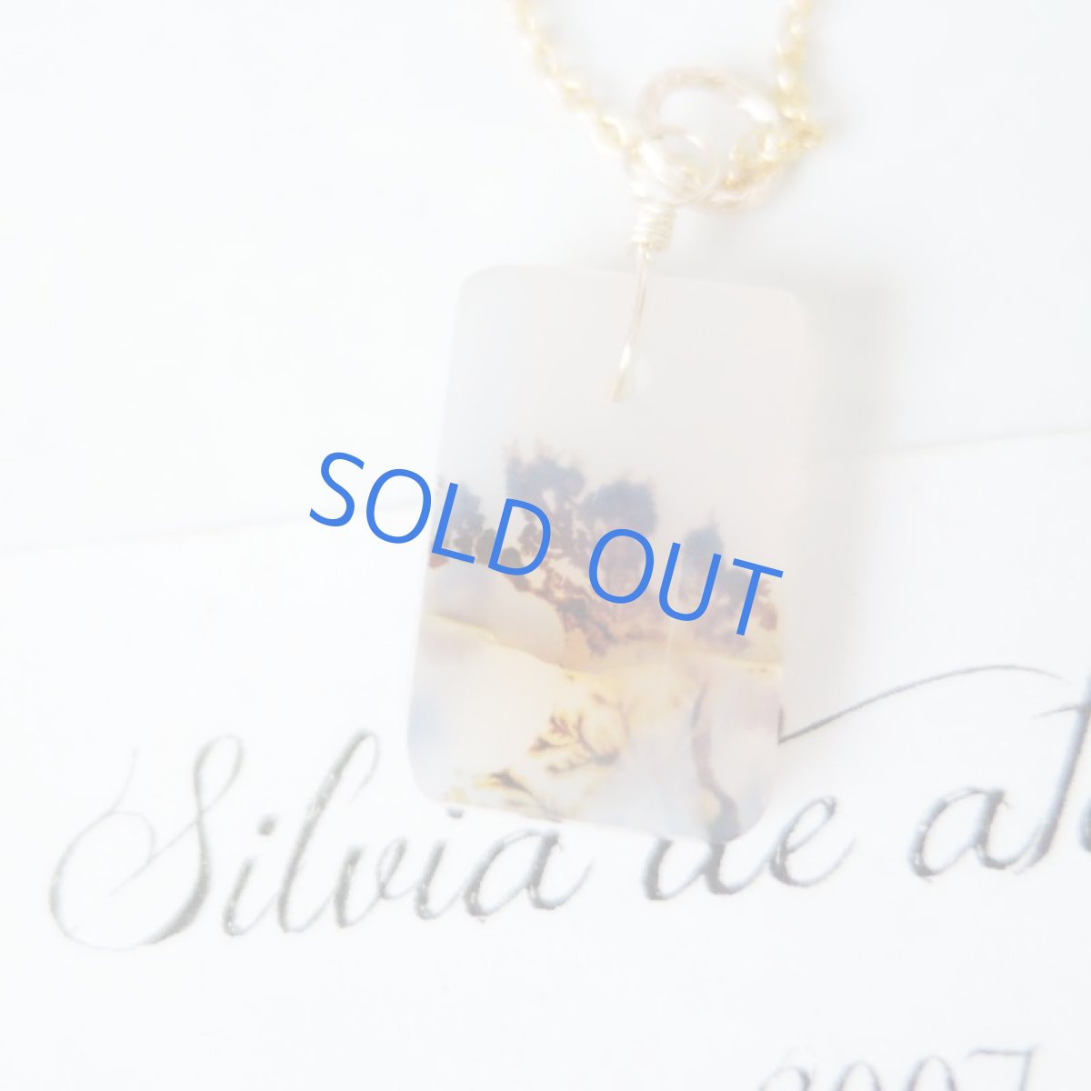 画像3: 【1点もの・Gレクタングルモノトーン】デンドリティックアゲート　14kgf約40cmネックレス (3)