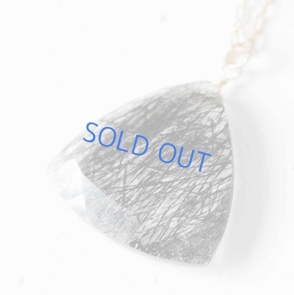 画像5: 【1点もの】ブラックルチルトルマリンインクォーツ　大粒サンカク　14kgf約50cmネックレス (5)